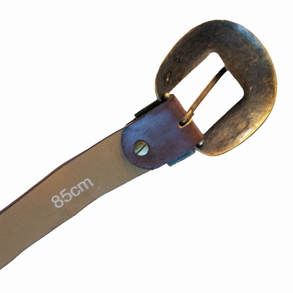 Western Amber and Gem Studded Belt with Big Buckle - Picture 11 of 12